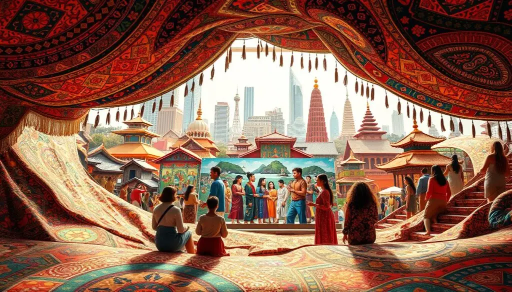 diversidade cultural, arte global, intercâmbio cultural